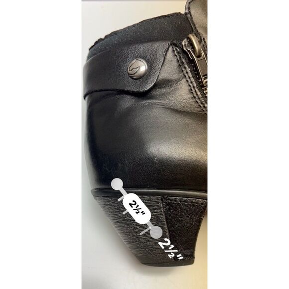 Remonte smooth black leather ankle booties. Size 38. - Picture 10 of 12